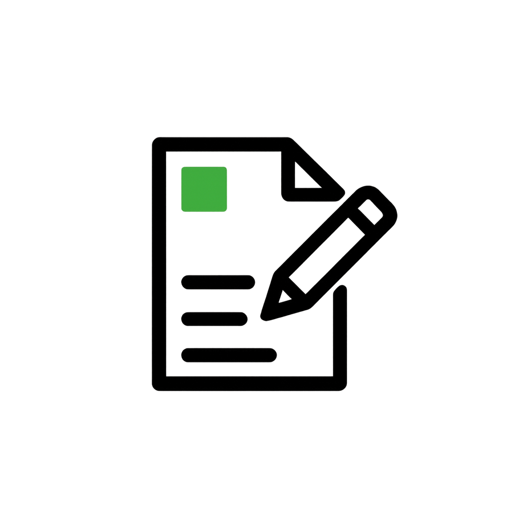 Symbool van papier met potlood