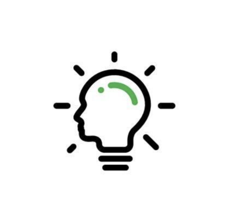 Symbool van hoofd met idee